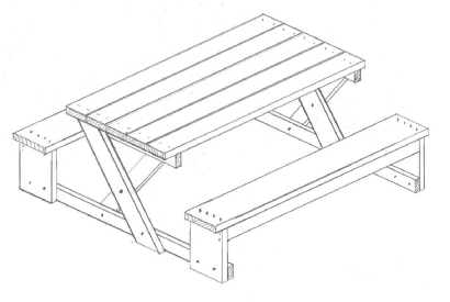 Picnic Table Plans 2X6