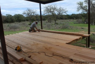 Cedar Deck Installation