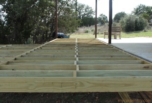 Cedar Decking Blocking