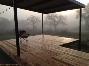 Cedar Deck before railing