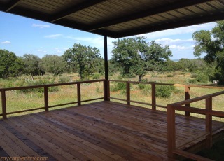 Cedar Deck with posts and railing