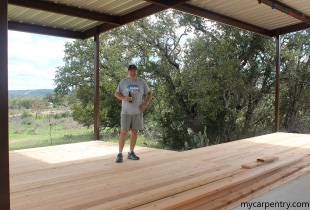 Cedar Deck Boards Installed