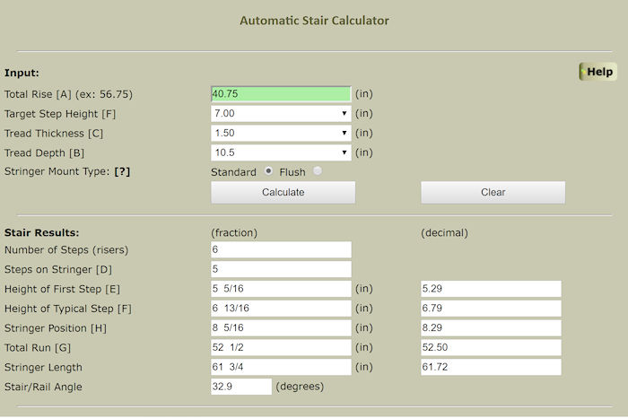 Fast Stairs Calculator