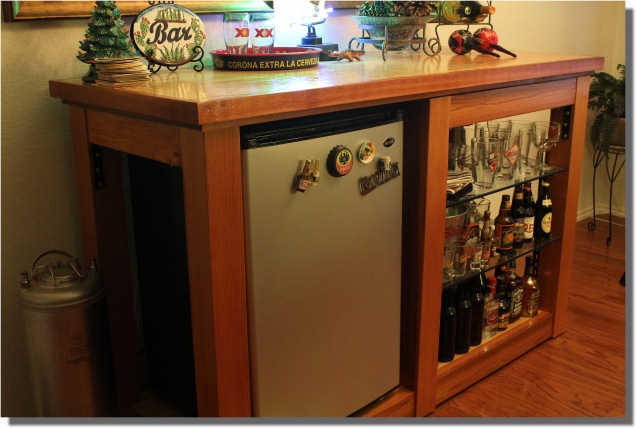 Home bar with refrigerator deals