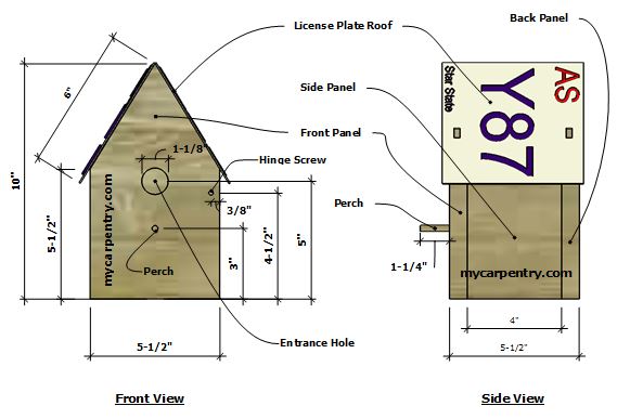 License Plate Birdhouse Instructions for building a bird 