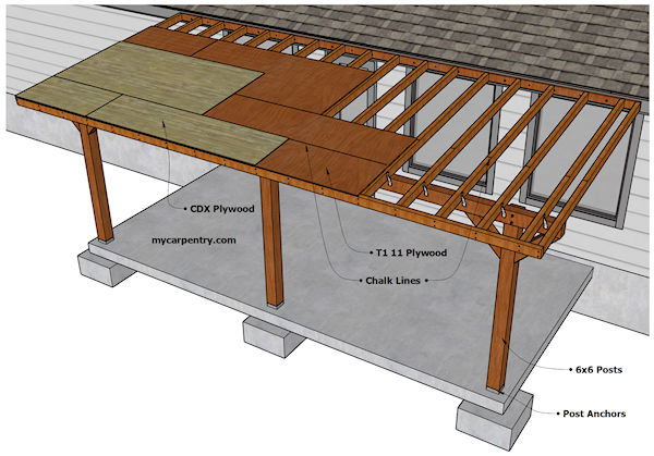 Patio Cover Plans Build Your Or Deck - How To Install Patio Cover Posts