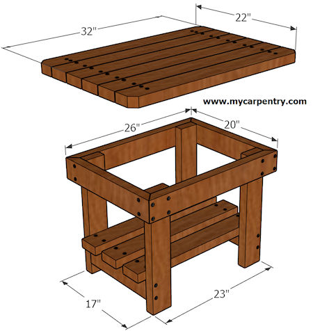 Patio End Table