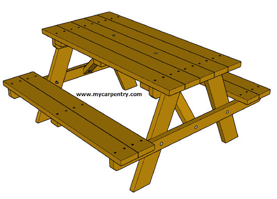 Picnic Table Designs, What Angle To Cut Picnic Table Legs