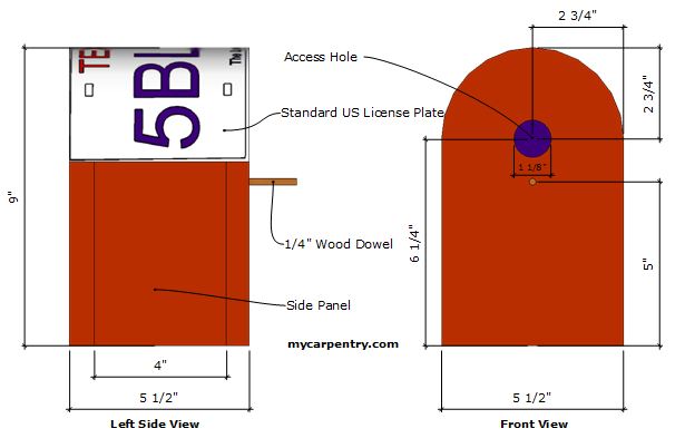 Red Barn Birdhouse - made from cedar fence boards and has 