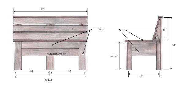 Rustic Bench Plans