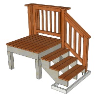 Stairs And Landings Calculate Stair Rise Run Cut Build This Tutorial Shows How To Design Stair Railing So That It Ties In With The Of Upper Deck Or Landing