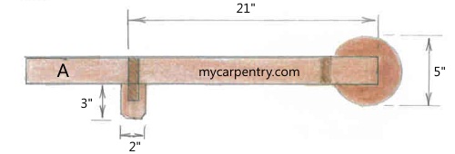 Wooden Wheelbarrow - Side View