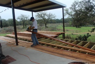Preparing the Cedar Deck Boards
