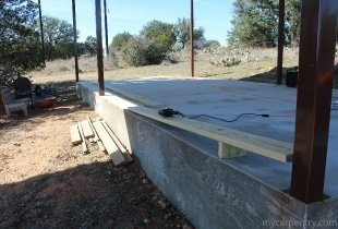 Laying out the Cedar Deck Ledger