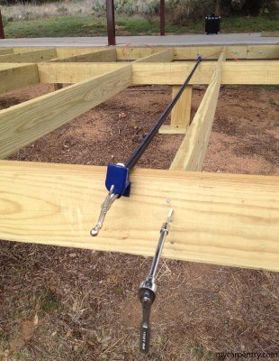 Using a Pipe Clamp while building a deck
