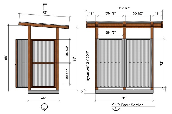 Outdoor Shower Elevations