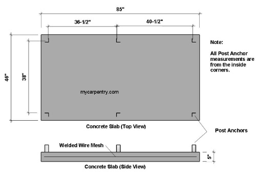 Outdoor Shower - Foundation Plan