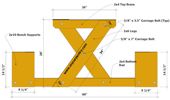 All-in-one Picnic Table Plans