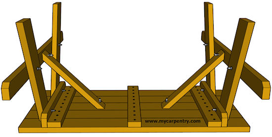 Picnic Table Upside Down