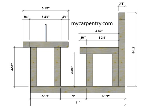 Squirrel Feeder Plans - Side View