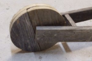 Wooden Wheelbarrow - Front Wheel Attached