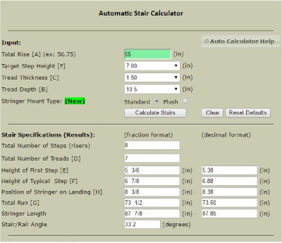 Stair Calculator Imatech Joinery Services